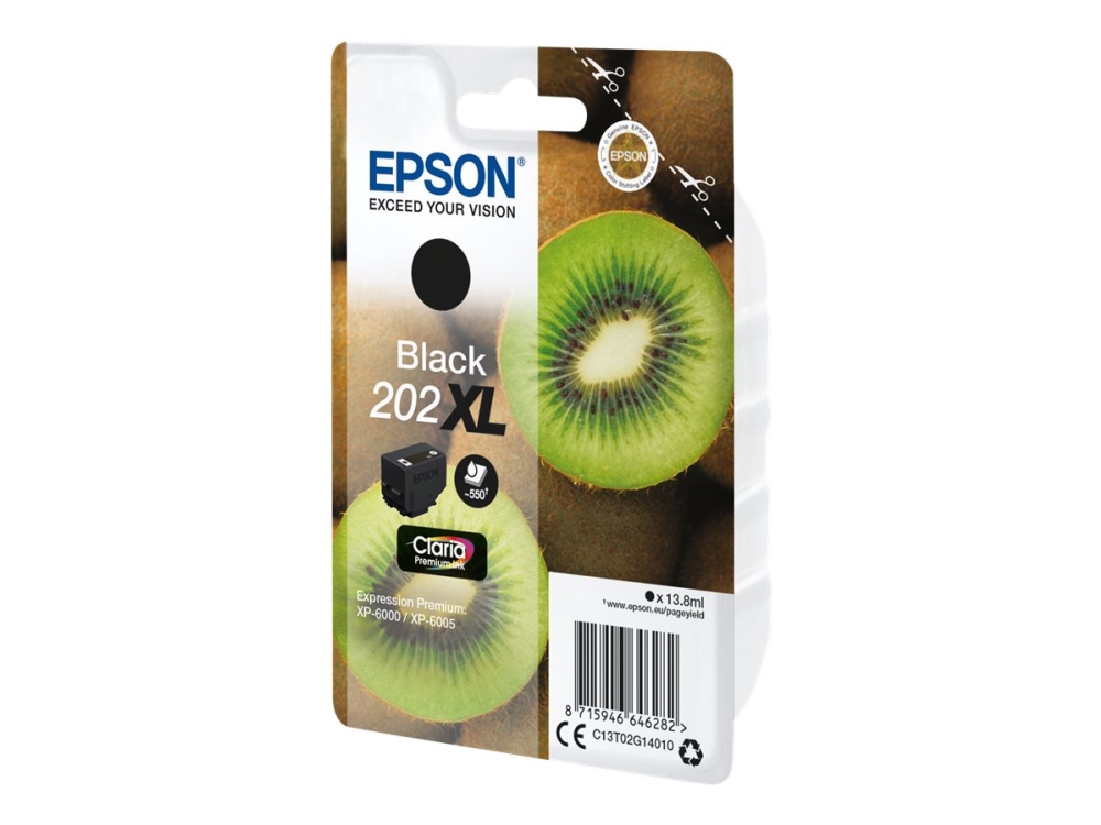 202xl   13.8 Ml   Sort   Original   Blister   Blækpatron   For Expression Premium Xp 6000, Xp 6005, Xp 6100, Xp 6105 fra Epson