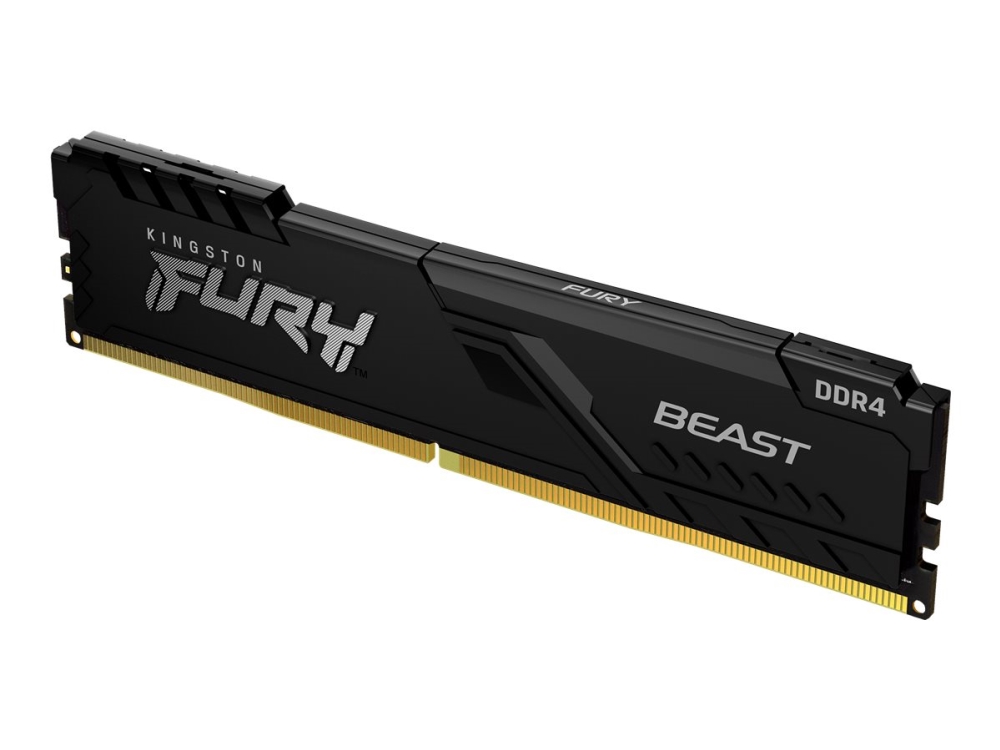 Kingston Fury Beast   Ddr4   Sæt   32 Gb: 2 X 16 Gb   Dimm 288 Pin   3200 Mhz   Pc4 25600   Cl16   1.35 V   Ikke Bufferet   Ikke Ecc   Sort fra Kingston Technology