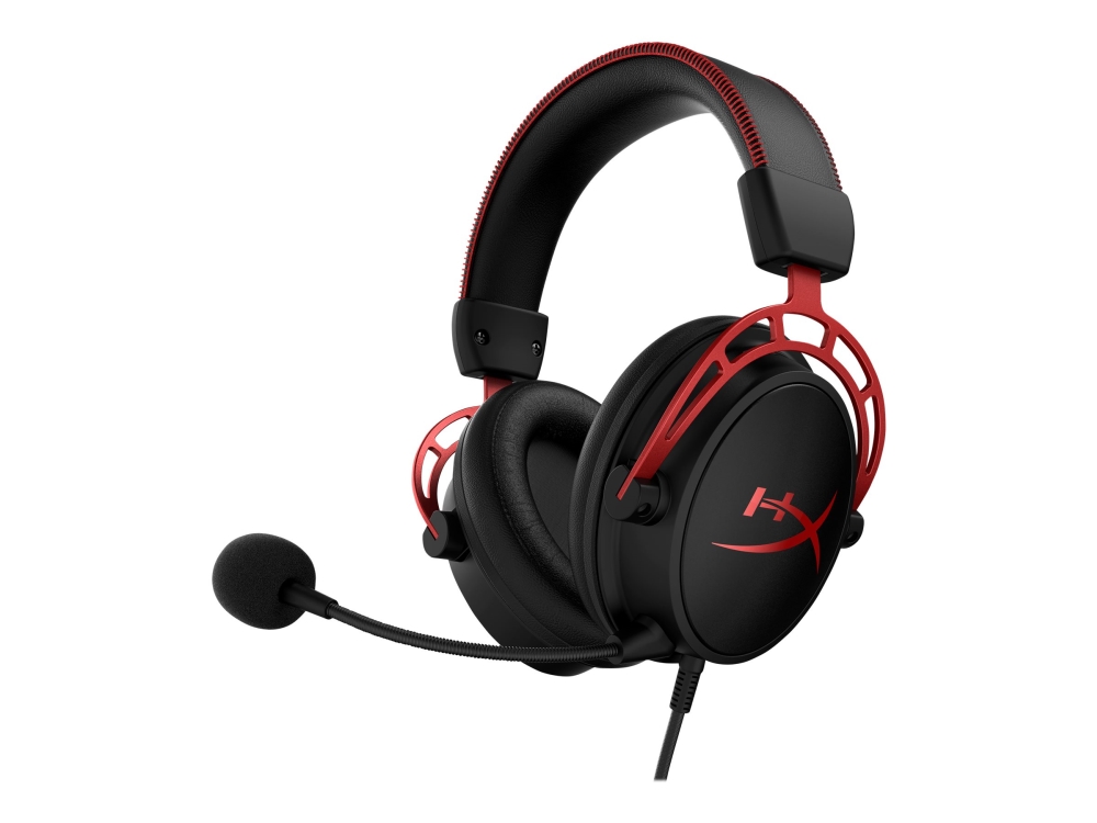Hyperx Cloud Alpha   Gaming   Headset   Fuld Størrelse   Kablet   3,5 Mm Jackstik   Sort, Rød fra Hp