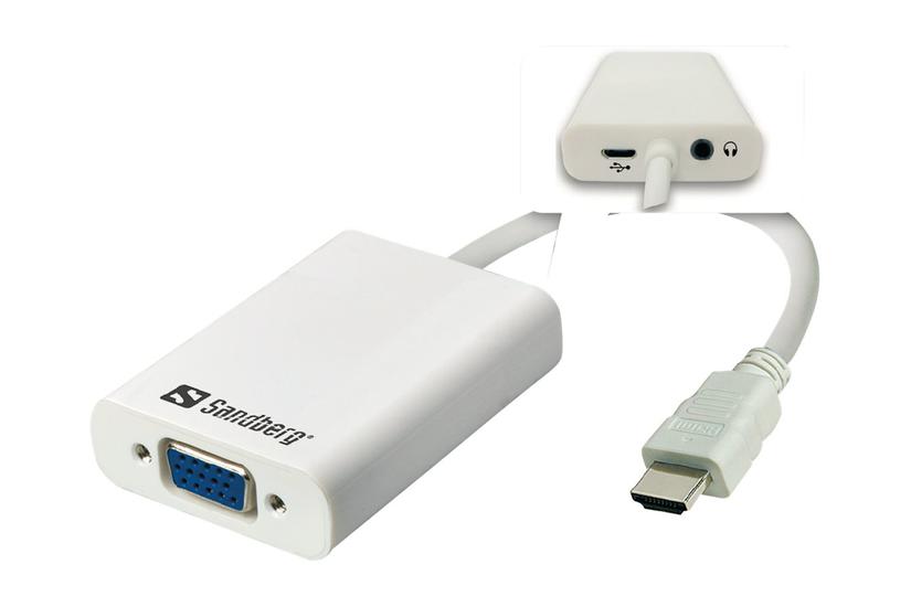 Hdmi To Vga+audio Converter   Video Transformer fra Sandberg