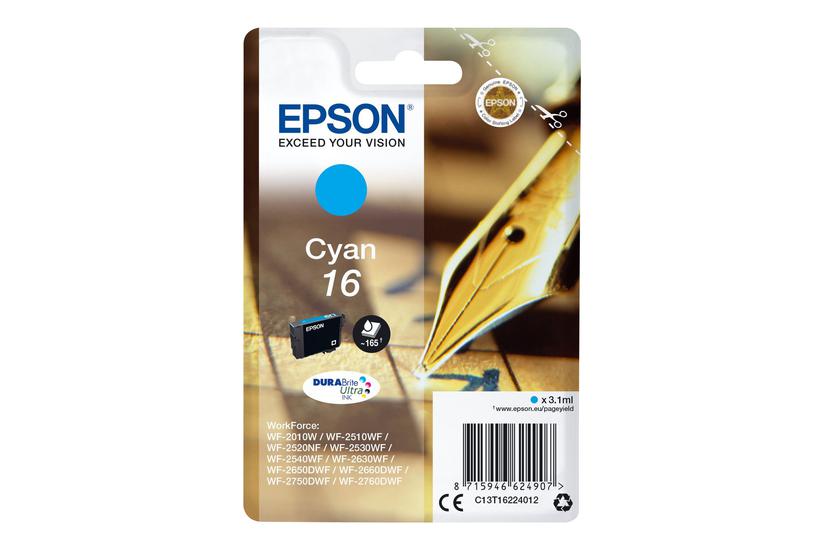 16   Cyan   Original   Blækpatron fra Epson