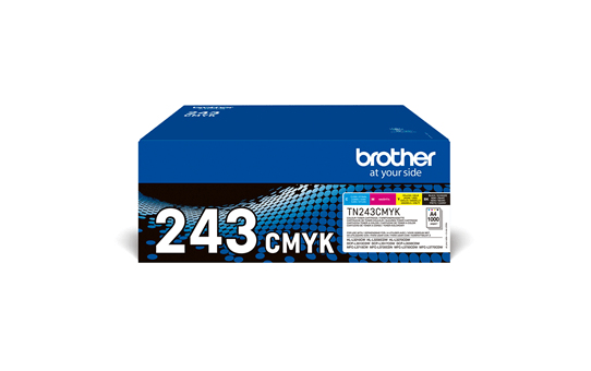 Tn243cmyk Value Pack   4 Pakker   Sort, Gul, Cyan, Magenta   Original   Tonerpatron   For   Dcp L3510cdw, Hl L3270cdw, Hl L3290cdw, Mfc fra Brother